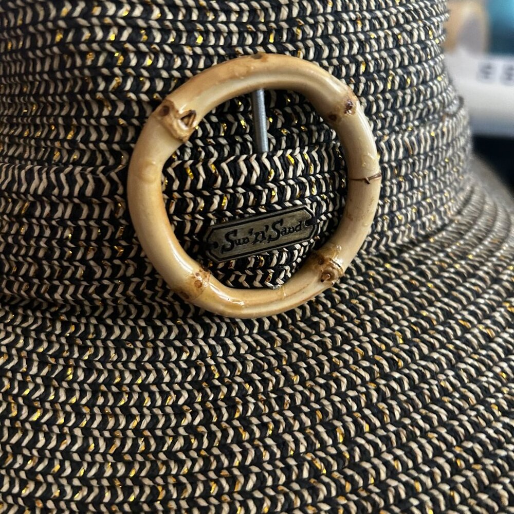 NWOT Vintage Retro French Girl Style Floppy Oversized Sun Hat - Picture 6 of 10